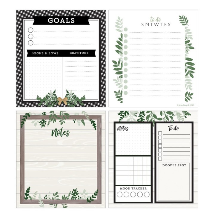 Carson Dellosa Education Farmhouse Notepad Set, Set of 4