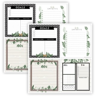 Carson Dellosa Education Farmhouse Notepad Set, 4 Per Set, 2 Sets