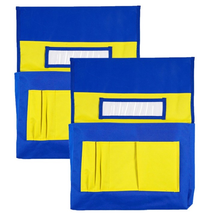 Carson Dellosa Education Chairback Buddy™ Pocket Chart, Blue/Yellow, Pack of 2