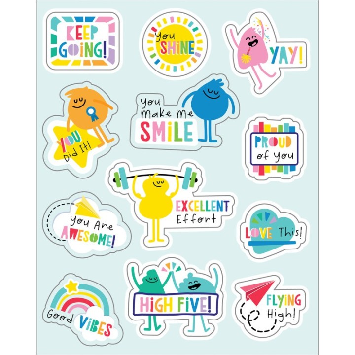 Carson Dellosa Education Happy Place Motivators Motivational Stickers, Pack of 72