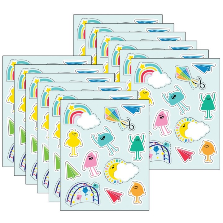 Carson Dellosa Education Happy Place Shape Stickers, 72 Per Pack, 12 Packs