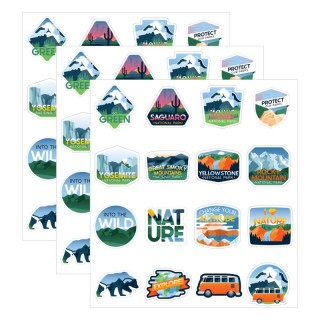 Carson Dellosa Education Adventure Vinyl Stickers, 100 Per Pack, 3 Packs