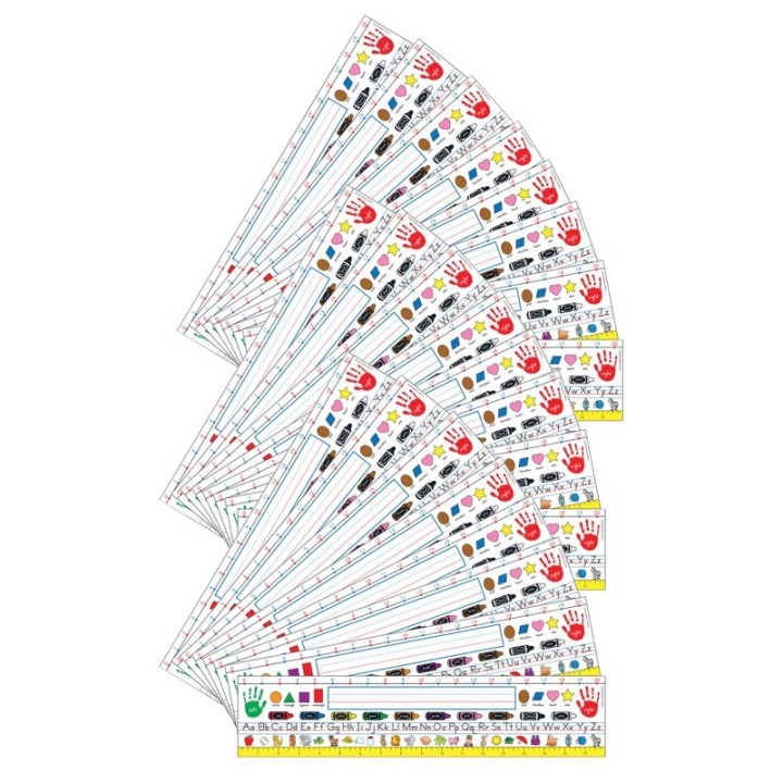 Carson Dellosa Education Traditional Manuscript Nameplates, Grade K-3, 36 Per Pack, 3 Packs