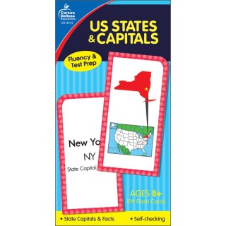 Carson Dellosa Education U.S. States & Capitals Flash Cards, Grade 3-5