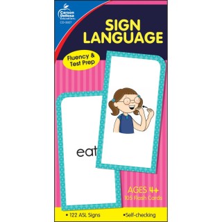 Carson Dellosa Education Sign Language Flash Cards, Grade PK-8