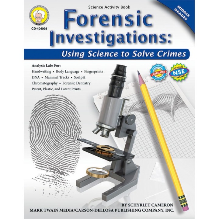Mark Twain Media Forensic Investigations Resource Book, Grade 6-8, Paperback