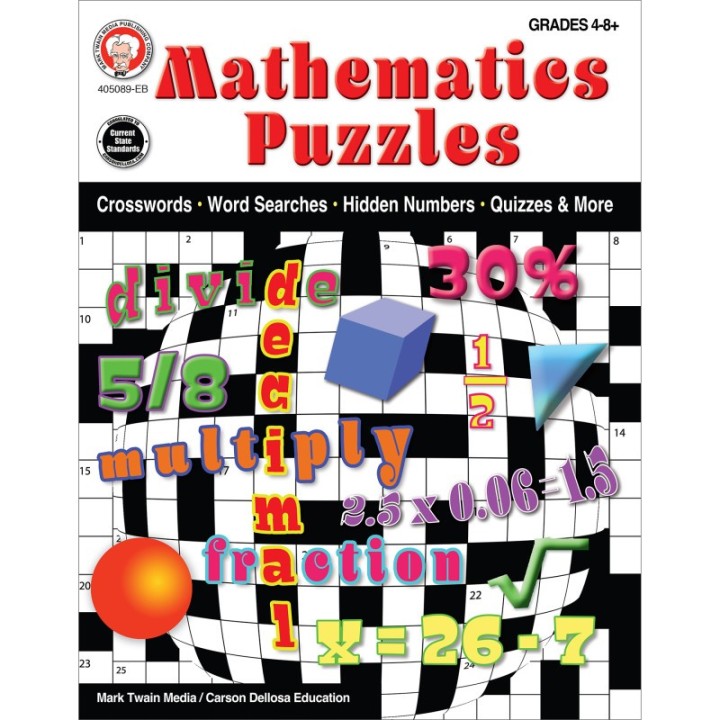 Mark Twain Media Mathematics Puzzles Workbook