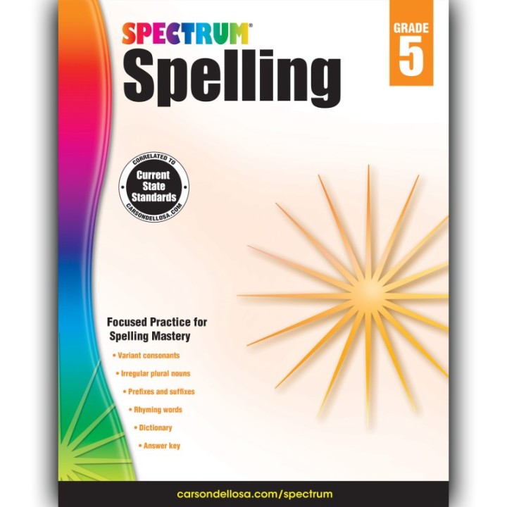 Spectrum® Spelling Workbook, Grade 5, Paperback