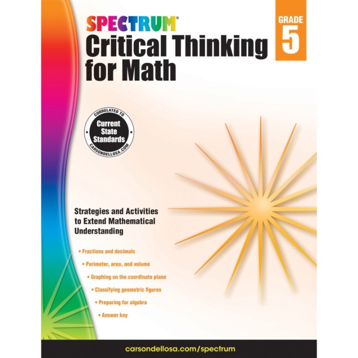 Spectrum® Critical Thinking for Math Workbook, Grade 5, Paperback
