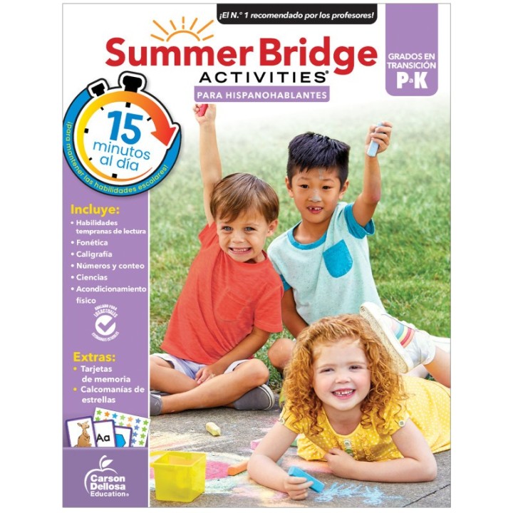 Carson Dellosa Education Summer Bridge Activities Spanish, Grade PreK-K