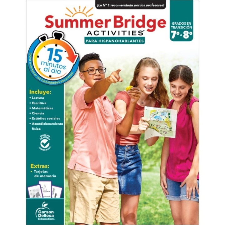Carson Dellosa Education Summer Bridge Activities Spanish, Grade 7-8