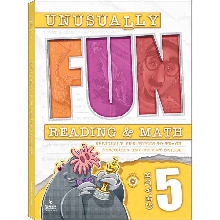 Carson Dellosa Education Unusually Fun Unusually Fun Reading & Math Workbook, Grade 5