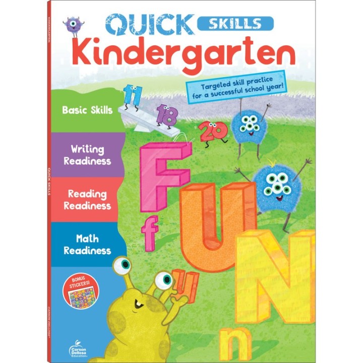 Carson Dellosa Education Quick Skills Kindergarten Workbook