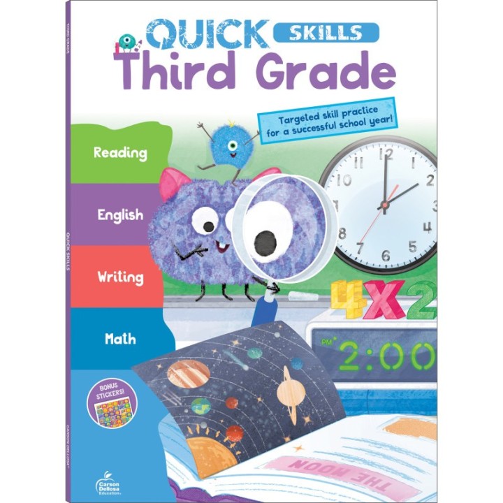 Carson Dellosa Education Quick Skills Third Grade Workbook