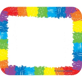 Carson Dellosa Education Name Tags, Rainbow: Kid-Drawn, Pack of 40