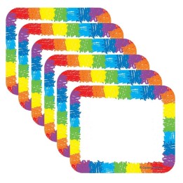 Carson Dellosa Education Name Tags, Rainbow: Kid-Drawn, 40 Per Pack, 6 Packs