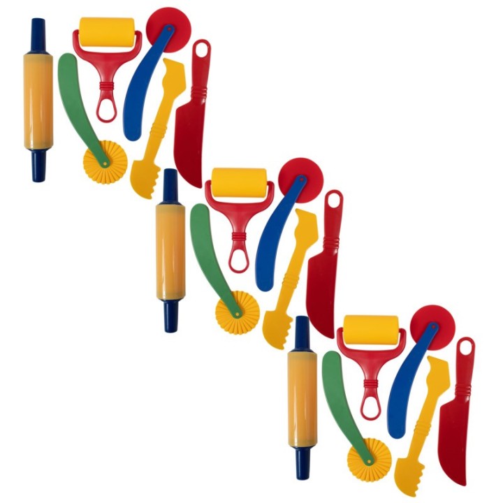 READY 2 LEARN™ Dough Tools - 6 Per Set, 3 Sets