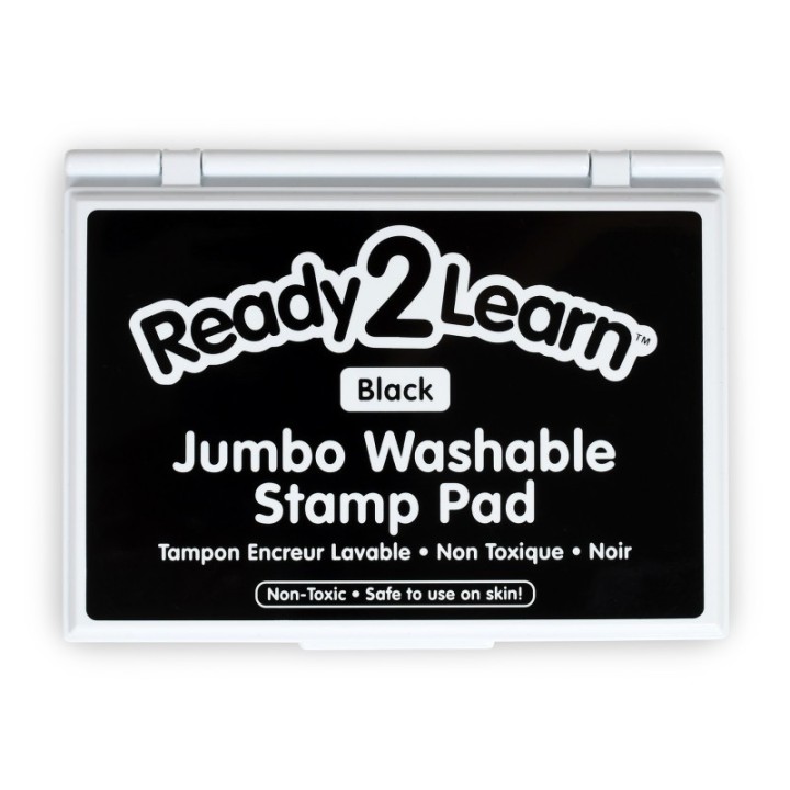 READY 2 LEARN™ Jumbo Washable Stamp Pad - Black - 6.2"L x 4.1"W
