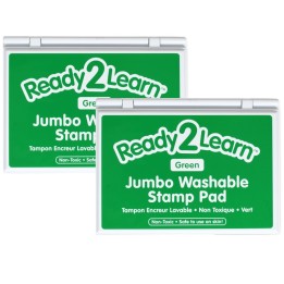 READY 2 LEARN™ Jumbo Washable Stamp Pad - Green - 6.2"L x 4.1"W - Pack of 2