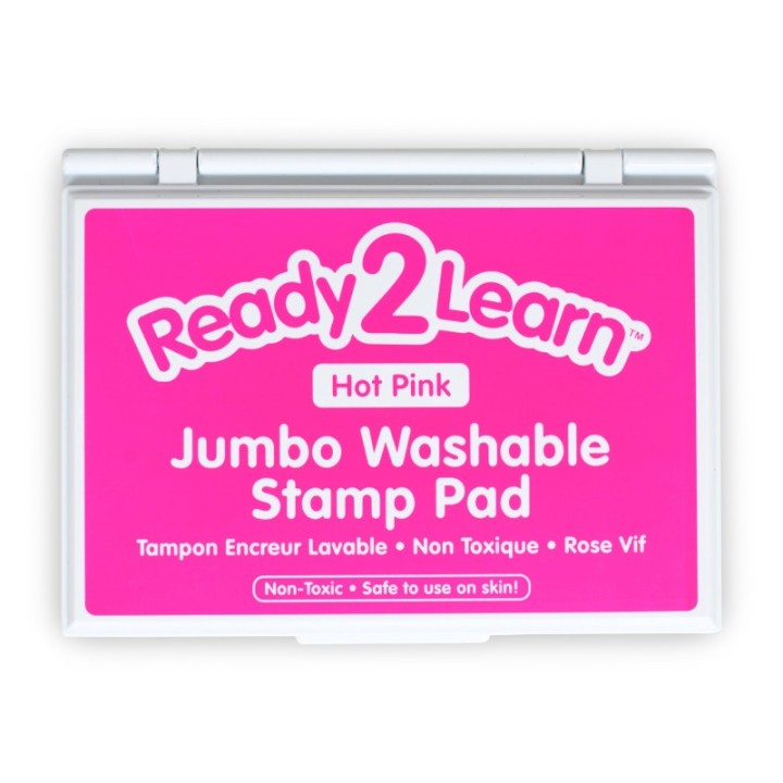 READY 2 LEARN™ Jumbo Washable Stamp Pad - Hot Pink - 6.2"L x 4.1"W