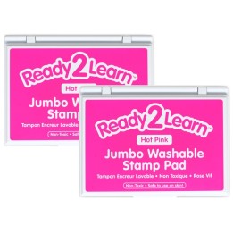 READY 2 LEARN™ Jumbo Washable Stamp Pad - Hot Pink - 6.2"L x 4.1"W - Pack of 2