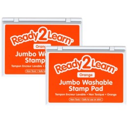 READY 2 LEARN™ Jumbo Washable Stamp Pad - Orange - 6.2"L x 4.1"W - Pack of 2