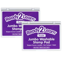 READY 2 LEARN™ Jumbo Washable Stamp Pad - Purple - 6.2"L x 4.1"W - Pack of 2