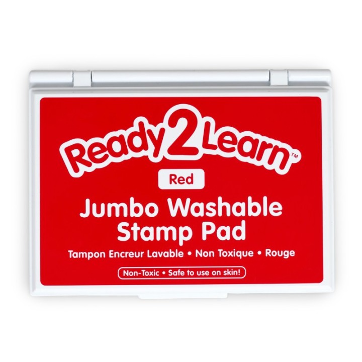 READY 2 LEARN™ Jumbo Washable Stamp Pad - Red - 6.2"L x 4.1"W