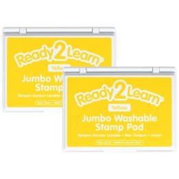 READY 2 LEARN™ Jumbo Washable Stamp Pad - Yellow - 6.2"L x 4.1"W - Pack of 2