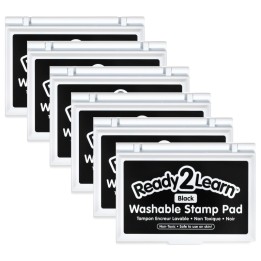 READY 2 LEARN™ Washable Stamp Pad - Black - Pack of 6
