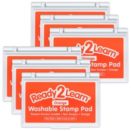 READY 2 LEARN™ Washable Stamp Pad - Orange - Pack of 6