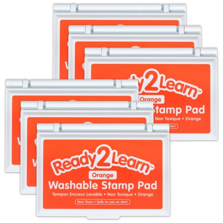 READY 2 LEARN™ Washable Stamp Pad - Orange - Pack of 6
