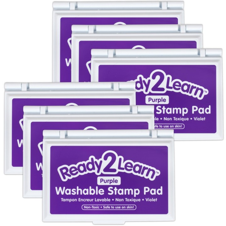 READY 2 LEARN™ Washable Stamp Pad - Purple - Pack of 6