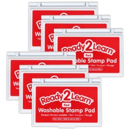 READY 2 LEARN™ Washable Stamp Pad - Red - Pack of 6