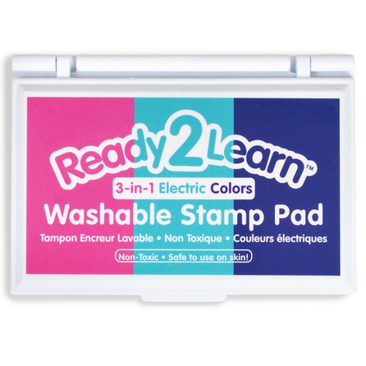 READY 2 LEARN™ Washable Stamp Pad 3-in-1 - Electric - Pink, Purple & Turquoise