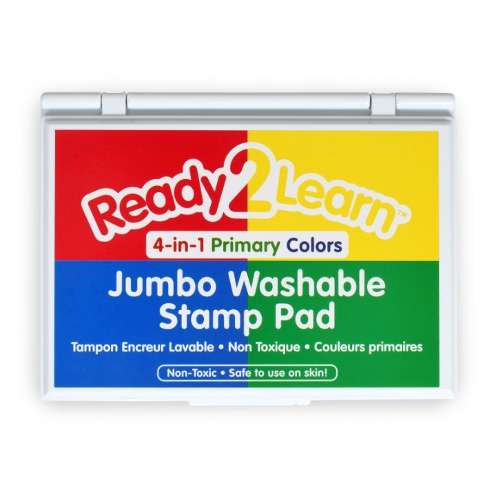 READY 2 LEARN™ Jumbo Washable Stamp Pad - 4-in-1 Primary Colors