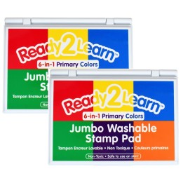 READY 2 LEARN™ Jumbo Washable Stamp Pad - 6-in-1 - Pack of 2