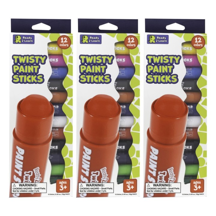 READY 2 LEARN™ Twisty Paint Sticks, 12 Per Pack, 3 Packs
