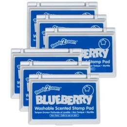 READY 2 LEARN™ Washable Stamp Pad - Blueberry Scented, Blue - Pack of 6