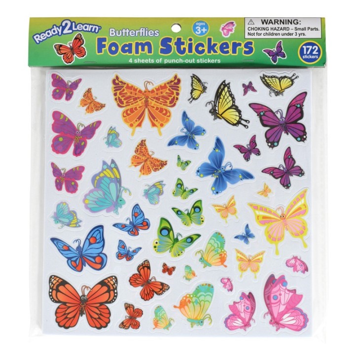 READY 2 LEARN™ Foam Stickers - Butterflies - Pack of 172