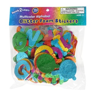 READY 2 LEARN™ Glitter Foam Stickers - Alphabet - Multicolor - Pack of 156