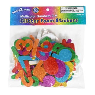 READY 2 LEARN™ Glitter Foam Stickers - Numbers - Multicolor - Pack of 120