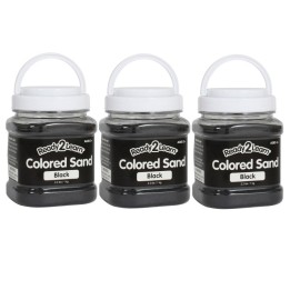 READY 2 LEARN™ Colored Sand - Black - 2.2 lb. Jar - Pack of 3