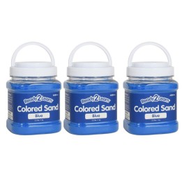 READY 2 LEARN™ Colored Sand - Blue - 2.2 lb. Jar - Pack of 3