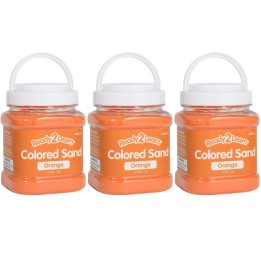 READY 2 LEARN™ Colored Sand - Orange - 2.2 lb. Jar - Pack of 3