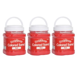 READY 2 LEARN™ Colored Sand - Red - 2.2 lb. Jar - Pack of 3