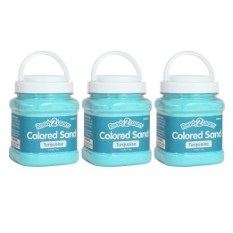 READY 2 LEARN™ Colored Sand - Turquoise - 2.2 lb. Jar - Pack of 3