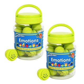 READY 2 LEARN™ Easy Grip Stampers - Emotions - 12 Per Set - 2 Sets