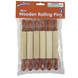 READY 2 LEARN™ Mini Wooden Rolling Pins - Set of 6