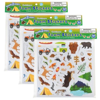 READY 2 LEARN™ Foam Stickers - Outdoors - 164 Per Pack - 3 Packs